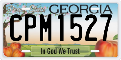 GA license plate CPM1527