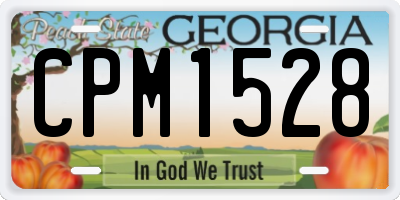 GA license plate CPM1528