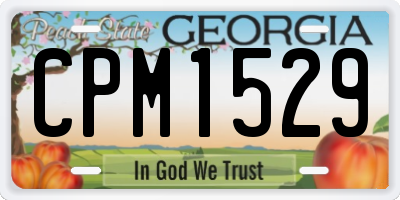 GA license plate CPM1529
