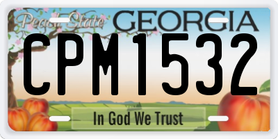GA license plate CPM1532