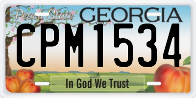 GA license plate CPM1534