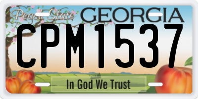 GA license plate CPM1537