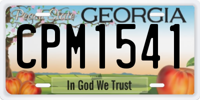 GA license plate CPM1541