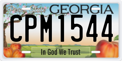 GA license plate CPM1544