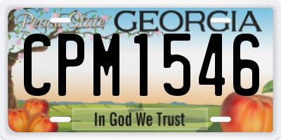 GA license plate CPM1546