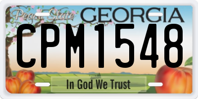 GA license plate CPM1548