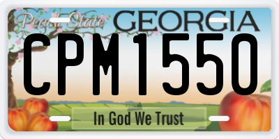 GA license plate CPM1550