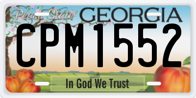 GA license plate CPM1552