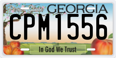 GA license plate CPM1556