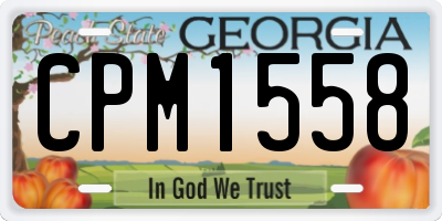 GA license plate CPM1558