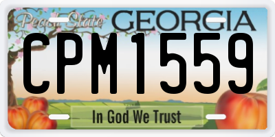 GA license plate CPM1559