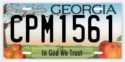 GA license plate CPM1561