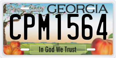 GA license plate CPM1564