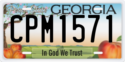 GA license plate CPM1571