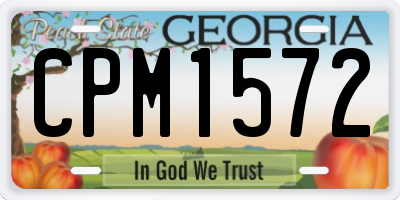 GA license plate CPM1572
