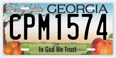 GA license plate CPM1574