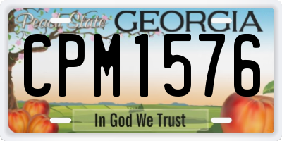 GA license plate CPM1576