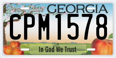 GA license plate CPM1578