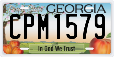 GA license plate CPM1579