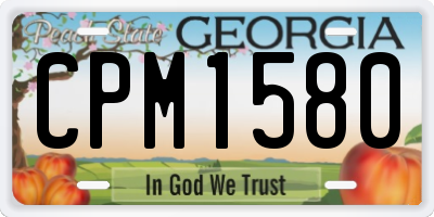 GA license plate CPM1580