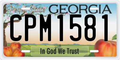 GA license plate CPM1581