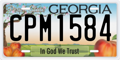 GA license plate CPM1584