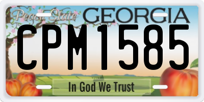 GA license plate CPM1585