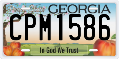 GA license plate CPM1586
