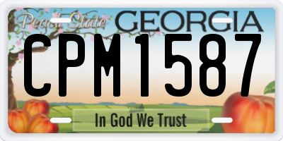 GA license plate CPM1587