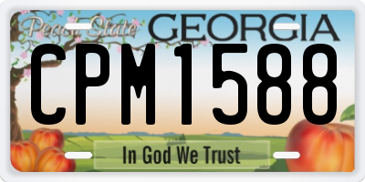 GA license plate CPM1588