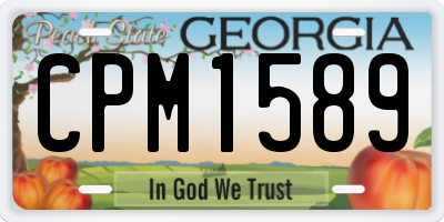 GA license plate CPM1589