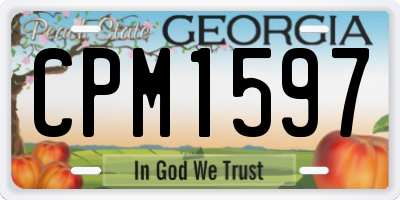 GA license plate CPM1597