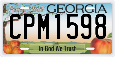 GA license plate CPM1598