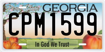 GA license plate CPM1599