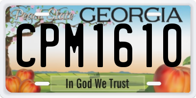 GA license plate CPM1610