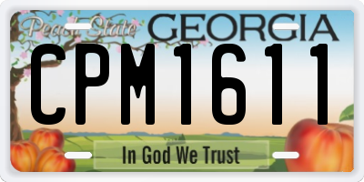 GA license plate CPM1611