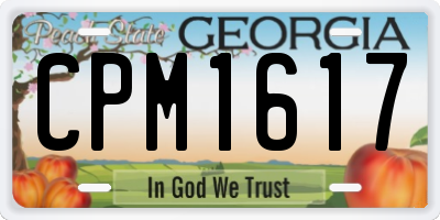 GA license plate CPM1617