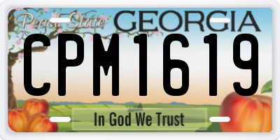 GA license plate CPM1619