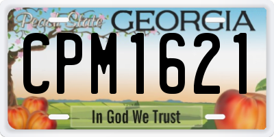 GA license plate CPM1621