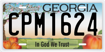 GA license plate CPM1624