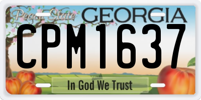 GA license plate CPM1637