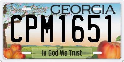 GA license plate CPM1651