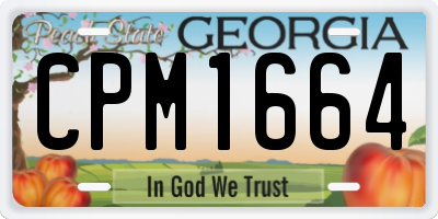 GA license plate CPM1664