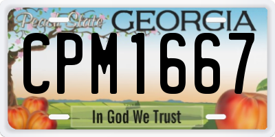 GA license plate CPM1667