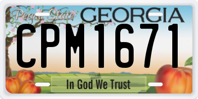 GA license plate CPM1671
