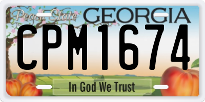 GA license plate CPM1674
