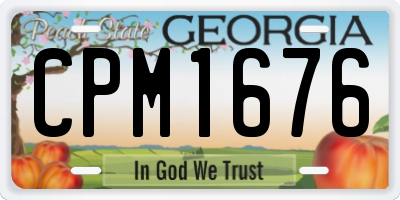 GA license plate CPM1676