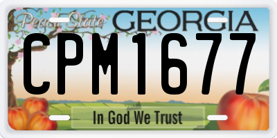 GA license plate CPM1677