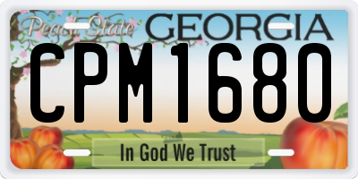GA license plate CPM1680