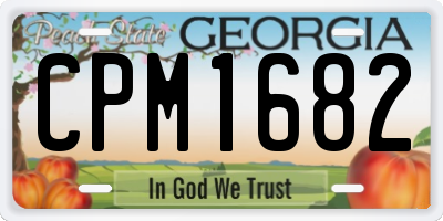 GA license plate CPM1682